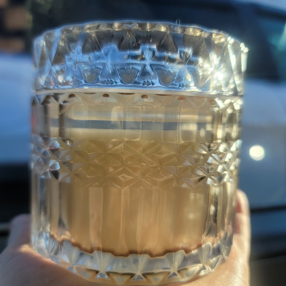 Elegant Glass Crystal Soy Candle 6oz Neroli Vanilla